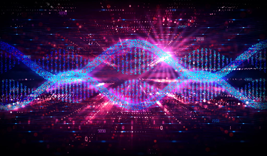 mRNA technology on abstract technology backgroud